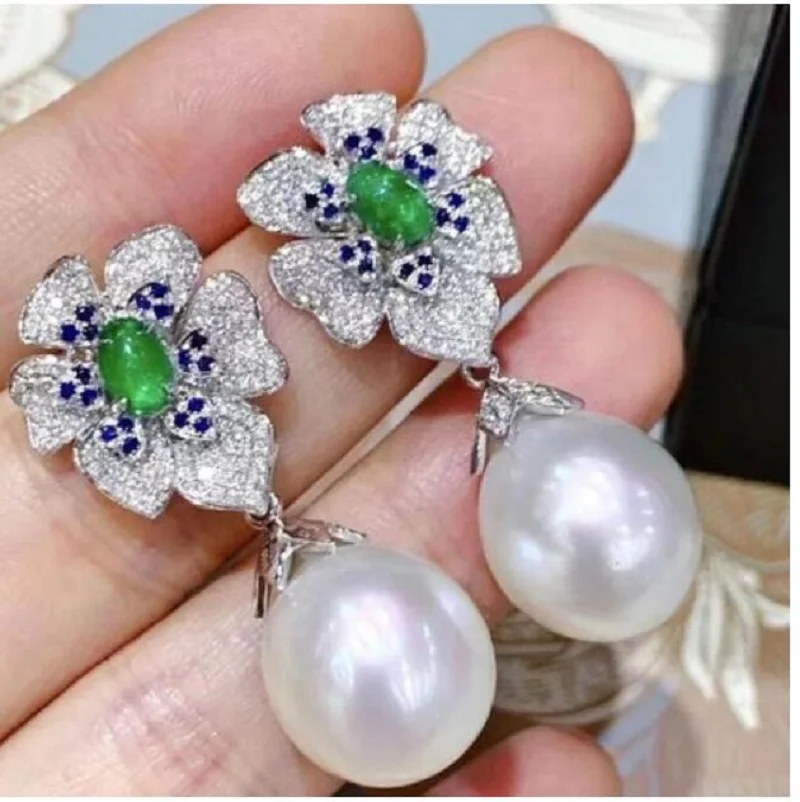 Gorgeous giant AAAA 10-11mm South China Sea drop white pearl pendant earrings 925S-
Gorgeous giant AAAA 10-11mm South China Sea drop white pearl pendant earrings 925S-