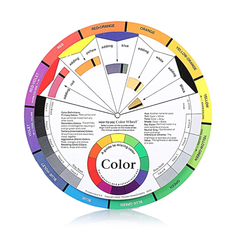 New Professional Paper Card Design Color Mixing Wheel Ink Chart Guidance Round Central Circle Rotates Tattoo Nail Pigment
New Professional Paper Card Design Color Mixing Wheel Ink Chart Guidance Round Central Circle Rotates Tattoo Nail Pigment