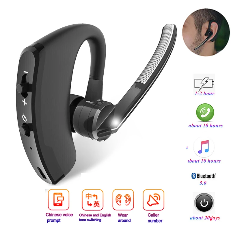 Bluetooth-гарнитура V8 Беспроводная с шумоподавлением и поддержкой HD
Bluetooth-гарнитура V8 Беспроводная с шумоподавлением и поддержкой HD