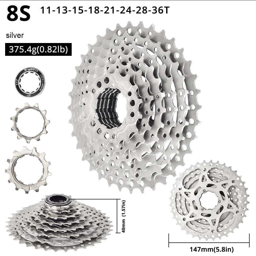 Road Bike Flywheels Chromium-molybdenum Steel Durable 8 Speed Ultra-light Bicycle Equipment Rear Derailleur Road Bike Cassette
Road Bike Flywheels Chromium-molybdenum Steel Durable 8 Speed Ultra-light Bicycle Equipment Rear Derailleur Road Bike Cassette