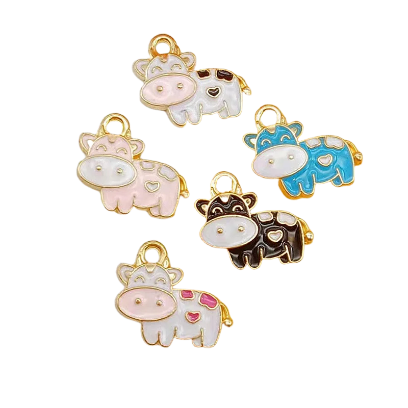 10pcs/lot 18*15mm Enamel Milk Cows Charms for Jewelry Making DIY Cartoon Animal Charms Necklaces Pendants Earrings Accessories
10pcs/lot 18*15mm Enamel Milk Cows Charms for Jewelry Making DIY Cartoon Animal Charms Necklaces Pendants Earrings Accessories