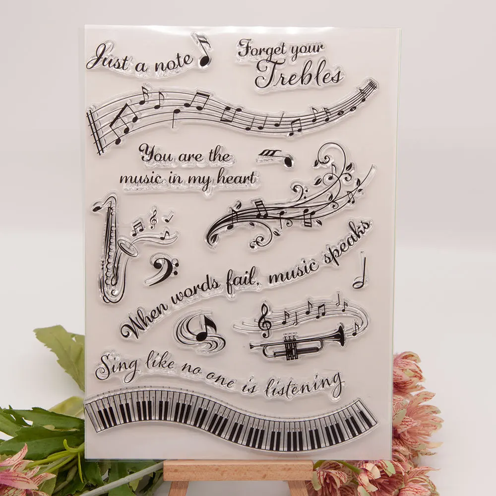 Silicone Clear Stamps Music Note DIY Scrapbooking Craft Supplies Seal Card Scrapbooking Postage Photo Album Stamping
Silicone Clear Stamps Music Note DIY Scrapbooking Craft Supplies Seal Card Scrapbooking Postage Photo Album Stamping