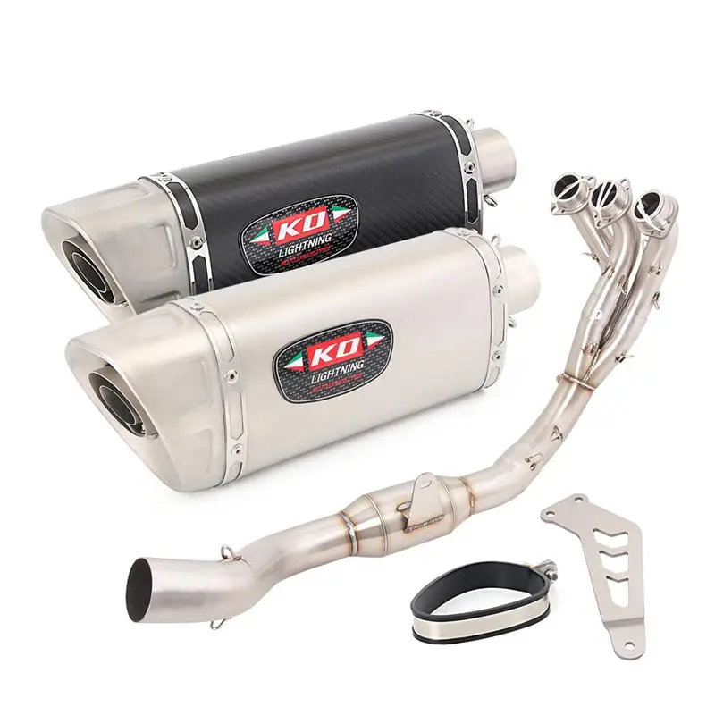 Slip On Motorcycle Exhaust Muffler Mid Header Pipe Connect Tube Stainless Steel Escape With DB Killer For YAMAHA MT09 FZ09 20-23
Slip On Motorcycle Exhaust Muffler Mid Header Pipe Connect Tube Stainless Steel Escape With DB Killer For YAMAHA MT09 FZ09 20-23