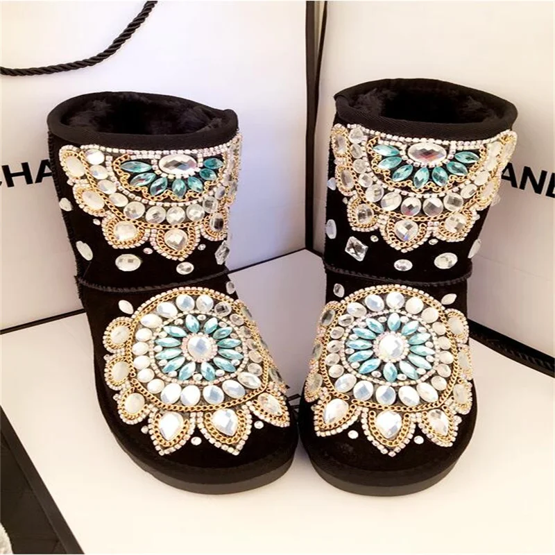 Сапоги Стразы ручной работы, утолщенные Нескользящие теплые зимние сапоги с драгоценными камнями, женские кожаные сапоги средней длины, же...
Сапоги Стразы ручной работы, утолщенные Нескользящие теплые зимние сапоги с драгоценными камнями, женские кожаные сапоги средней длины, же...