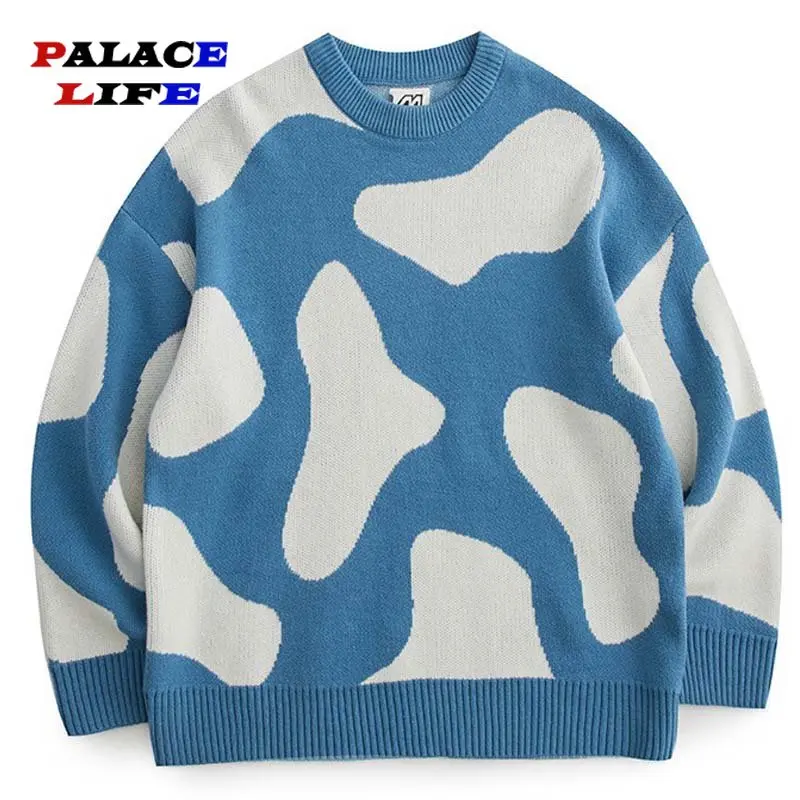 Men Sweater Streetwear Milk Print Knitted Sweater Blue Harajuku Pullover Casual Cotton Unisex Sweater Japanese Men Clothing
Men Sweater Streetwear Milk Print Knitted Sweater Blue Harajuku Pullover Casual Cotton Unisex Sweater Japanese Men Clothing