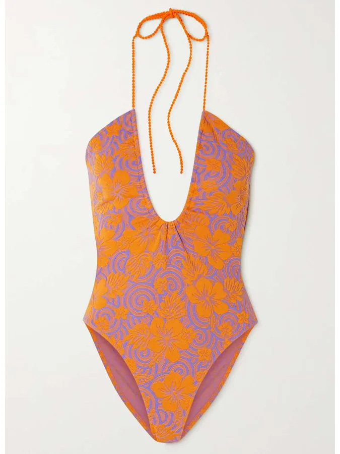 Women's Swimsuit Fashion Print Halter One Piece Swimsuit Solid Bathing Suit Women Beachwear
Women's Swimsuit Fashion Print Halter One Piece Swimsuit Solid Bathing Suit Women Beachwear