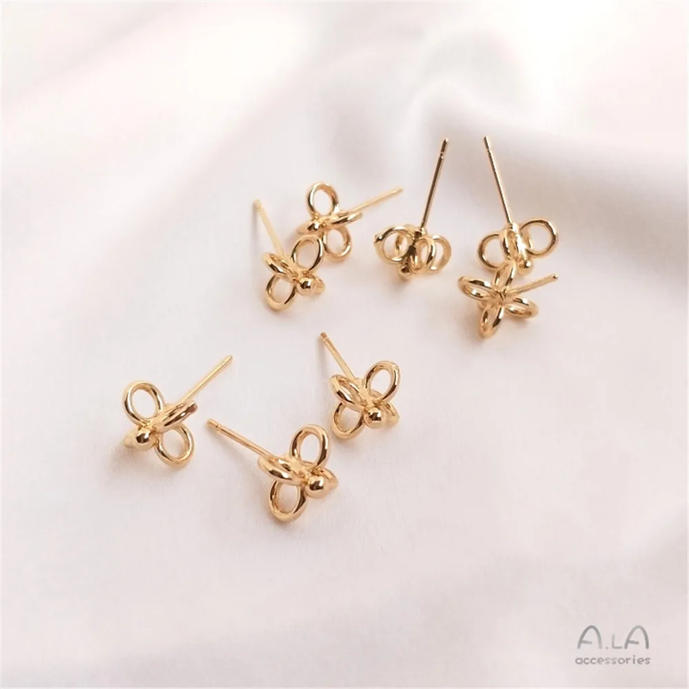 14K Gold Filled Plated Friction reducing pestle four ring earrings S925 silver needle manual DIY Earrings accessories materials
14K Gold Filled Plated Friction reducing pestle four ring earrings S925 silver needle manual DIY Earrings accessories materials