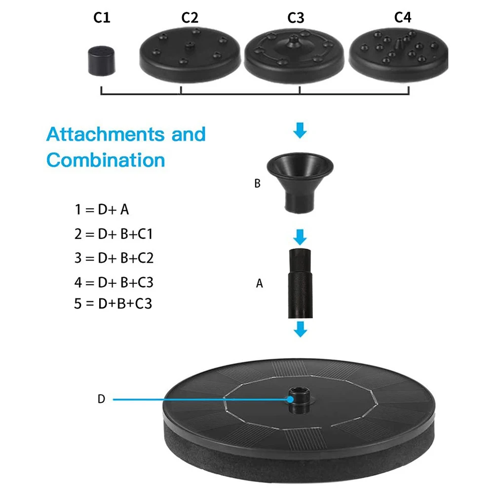 Eco-friendly Bird Bath Solar Fountain Fountain Pool 150L/H 50cm Height Floating Design High Quality 130mm Diameter
Eco-friendly Bird Bath Solar Fountain Fountain Pool 150L/H 50cm Height Floating Design High Quality 130mm Diameter