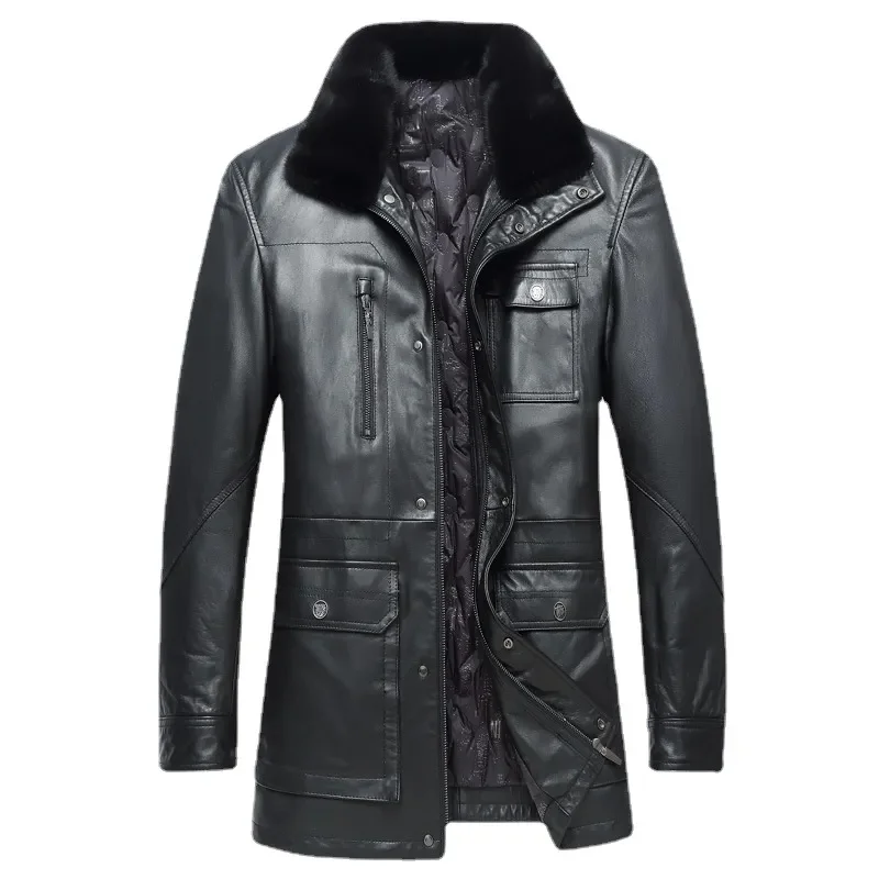 New Arrival Fashion Suepr Large High Quality Winter Men's Sheepskin Mink Fur Collar Down Leather Jacket Thick Plus Size XL-11XL
New Arrival Fashion Suepr Large High Quality Winter Men's Sheepskin Mink Fur Collar Down Leather Jacket Thick Plus Size XL-11XL