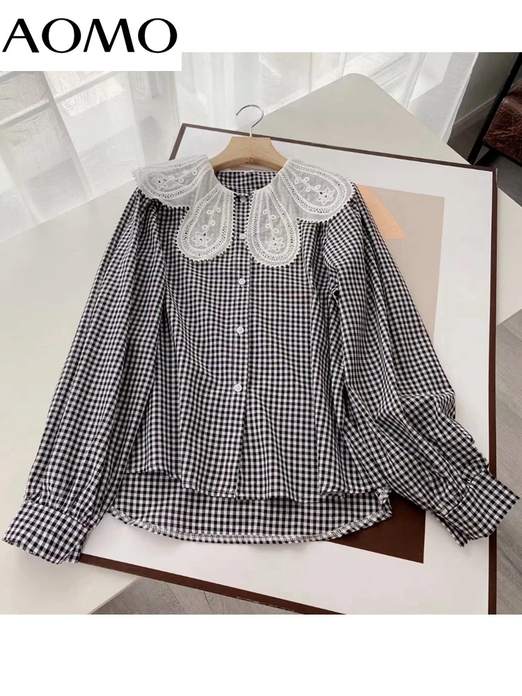 AOMO Women Vintage Lace Collar Patchwork Shirt Long Sleeve 2022 Chic Female High Street Loose Shirt 4R04A
AOMO Women Vintage Lace Collar Patchwork Shirt Long Sleeve 2022 Chic Female High Street Loose Shirt 4R04A