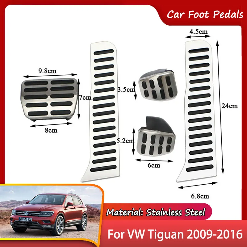 Автомобильные педали из нержавеющей стали для Volkswagen VW Tiguan 5N 2009 ~ 2016, тормоз газового акселератора, педаль без сверления, крышка, детали 2014 2015
Автомобильные педали из нержавеющей стали для Volkswagen VW Tiguan 5N 2009 ~ 2016, тормоз газового акселератора, педаль без сверления, крышка, детали 2014 2015