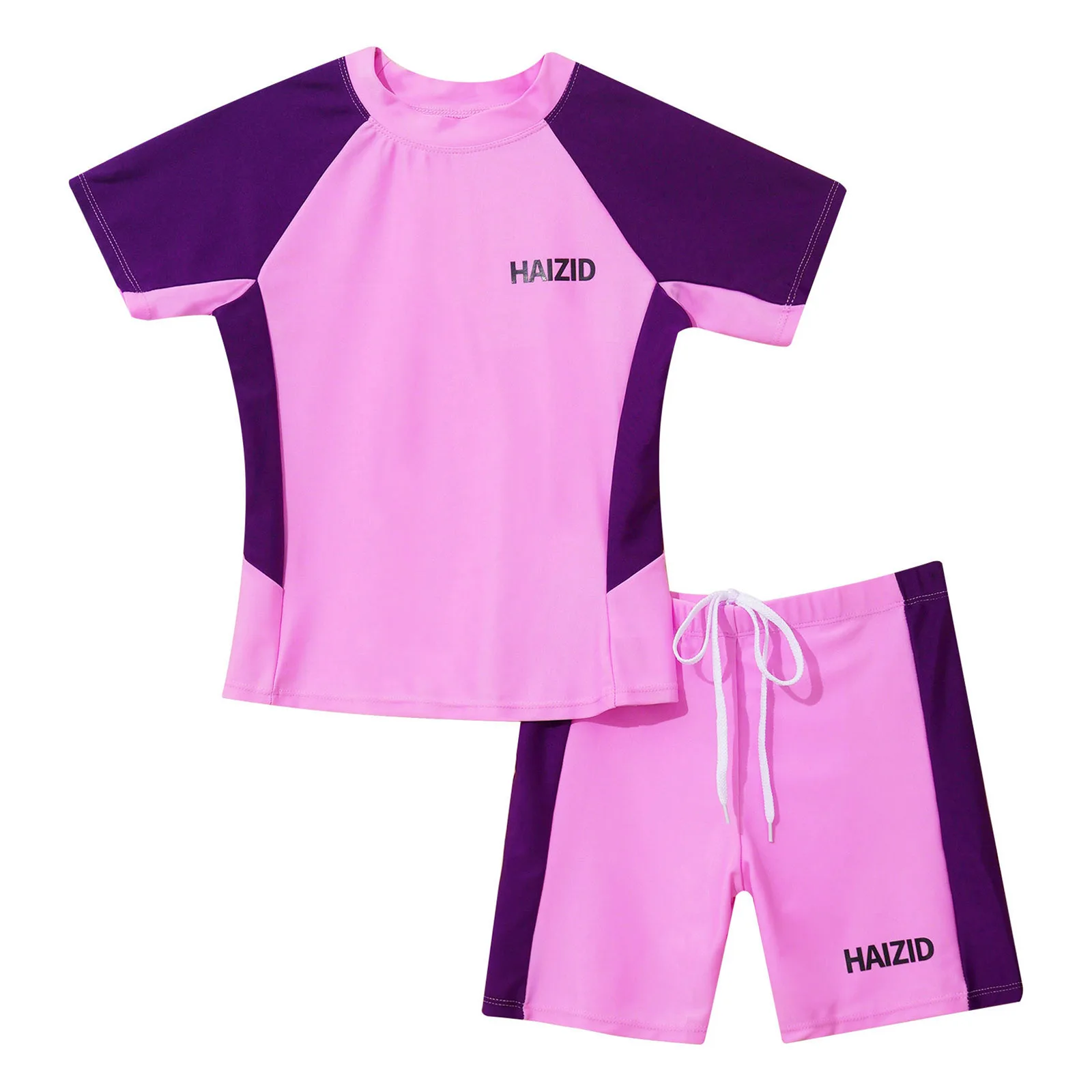 Kids Two-Piece Rashguard Swimsuit Short Sleeve T-shirt Shorts Color Block Patchwork Set Bathing Suit Swim Set Athletic Swimwear
Kids Two-Piece Rashguard Swimsuit Short Sleeve T-shirt Shorts Color Block Patchwork Set Bathing Suit Swim Set Athletic Swimwear