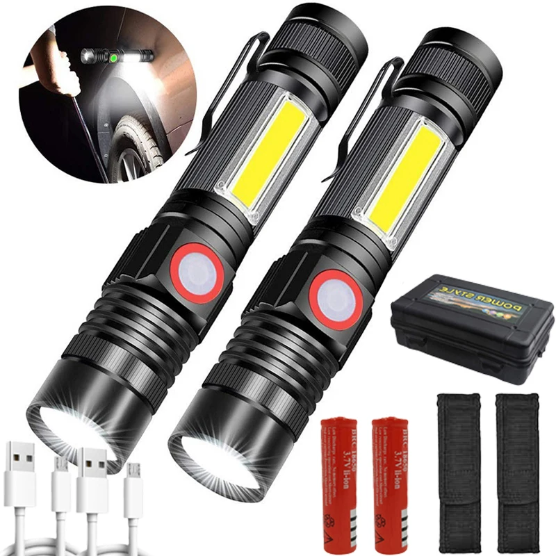 D2 Ultra Bright Led Flashlight edc Torch Rechargeable Usb Lanterna Bicycle Light 18650 Outdoor Cycling Fishing Lights Lantern
D2 Ultra Bright Led Flashlight edc Torch Rechargeable Usb Lanterna Bicycle Light 18650 Outdoor Cycling Fishing Lights Lantern