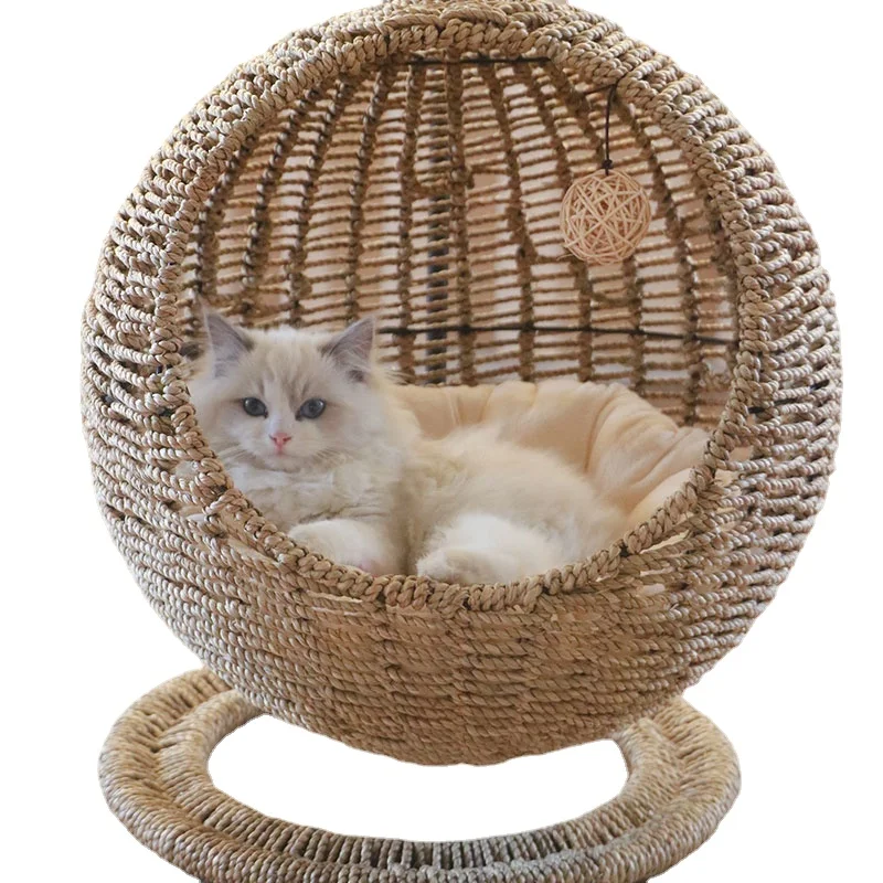 Rattan Cat Nest Hanging Basket Semi-Closed round Four Seasons Universal Removable and Washable Pet Supplies Cat Bed Villa
Rattan Cat Nest Hanging Basket Semi-Closed round Four Seasons Universal Removable and Washable Pet Supplies Cat Bed Villa