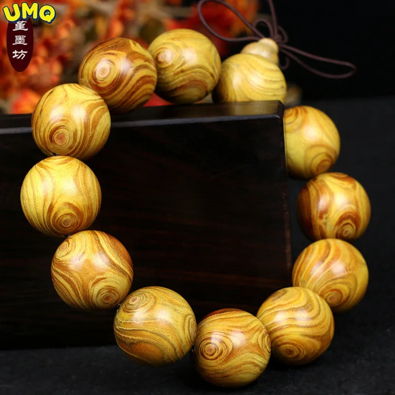 Teak Nanmu Buddha Beads 2.0 Hand String Eye to Eye Ghost Face Yellow Flower Pear Pattern Men's and Women's Stationery Bracelet
Teak Nanmu Buddha Beads 2.0 Hand String Eye to Eye Ghost Face Yellow Flower Pear Pattern Men's and Women's Stationery Bracelet