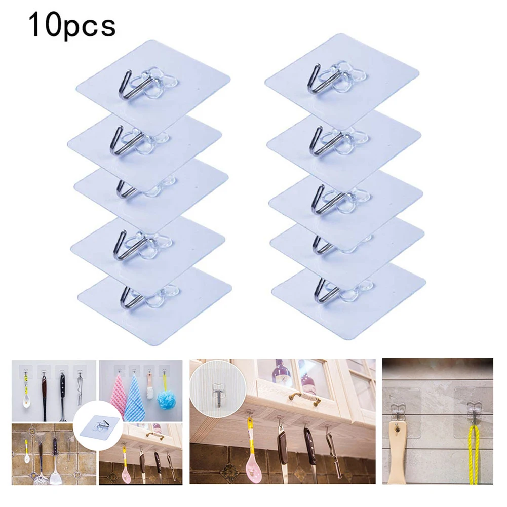 5/10 Pcs Transparent Hanging Hooks Strong Self Adhesive Door Wall Hooks Bathroom Kitchen Storage Hooks Suction Cup Load Hook
5/10 Pcs Transparent Hanging Hooks Strong Self Adhesive Door Wall Hooks Bathroom Kitchen Storage Hooks Suction Cup Load Hook