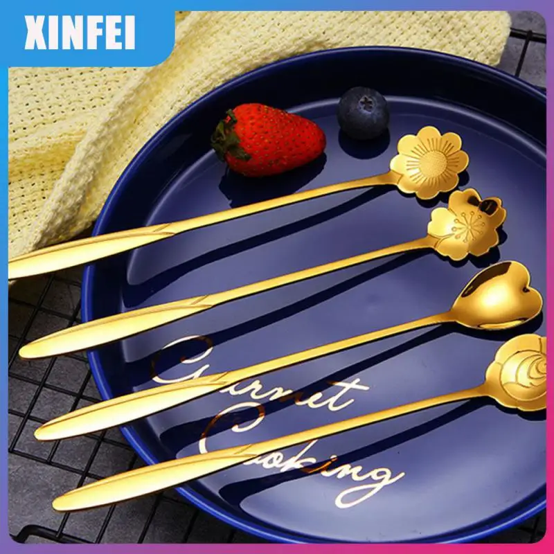 Creative Mixing Spoon Colorful Colors Durable Dessert Spoon 1pcs Retro Cherry Blossom Spoon Light Luxury Coffee Spoon 
Creative Mixing Spoon Colorful Colors Durable Dessert Spoon 1pcs Retro Cherry Blossom Spoon Light Luxury Coffee Spoon