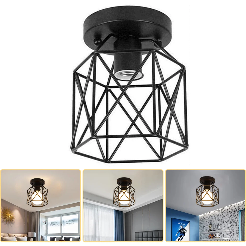 Retro Flush Mount Ceiling Lamp Fixture Industrial Metal Hanging Light Fixture with E27 Screw Base Hallway Foyer Home Decoration
Retro Flush Mount Ceiling Lamp Fixture Industrial Metal Hanging Light Fixture with E27 Screw Base Hallway Foyer Home Decoration