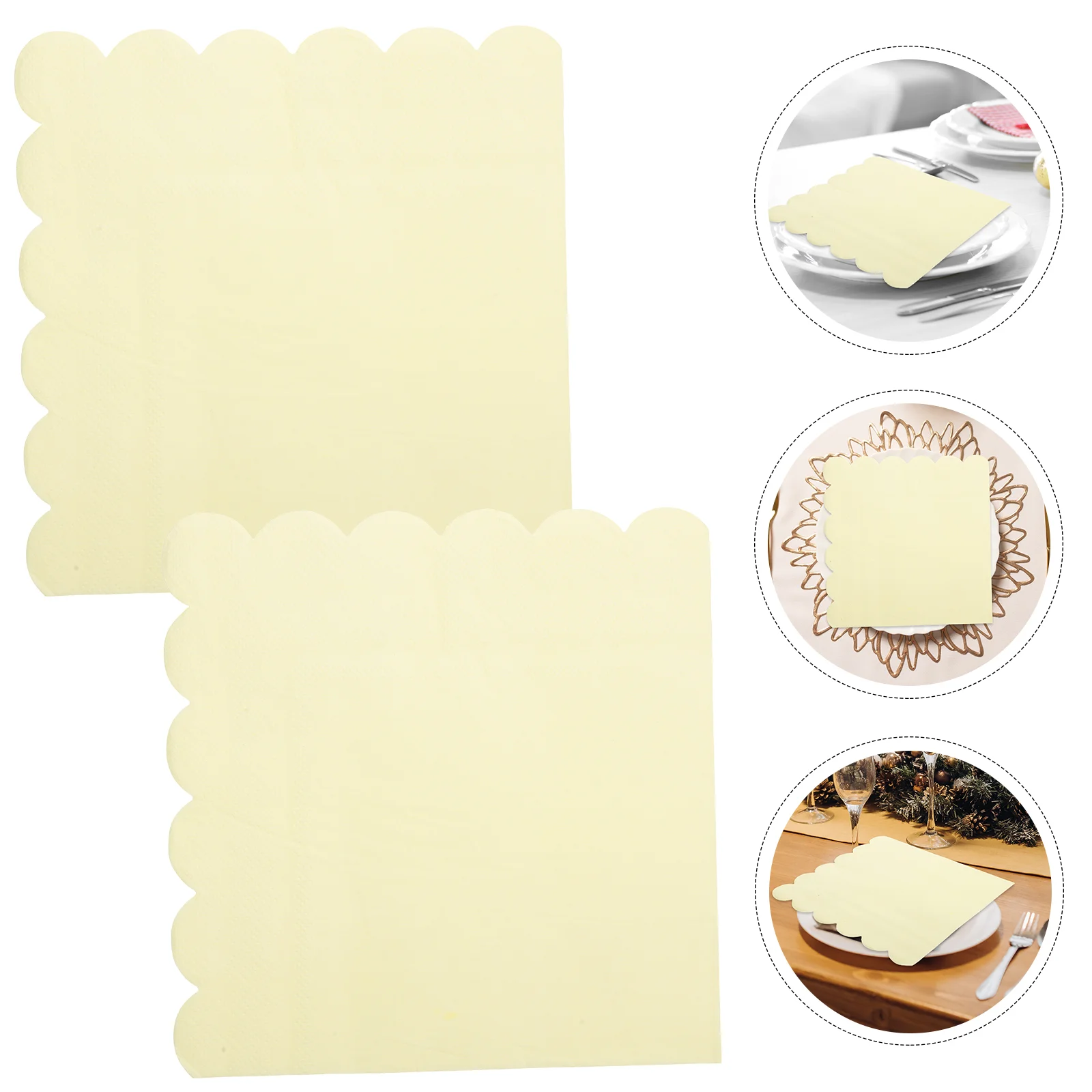 20 Sheets Paper Napkin Scalloped Edged Dessert Napkins Party Serviettes Napkins for Festival
20 Sheets Paper Napkin Scalloped Edged Dessert Napkins Party Serviettes Napkins for Festival