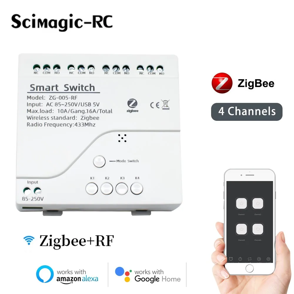Tuya Zigbee Wireless Smart Switch 1/2/4CH Controller RF and APP Remote Control Voice Control Works With Alexa Google Home
Tuya Zigbee Wireless Smart Switch 1/2/4CH Controller RF and APP Remote Control Voice Control Works With Alexa Google Home