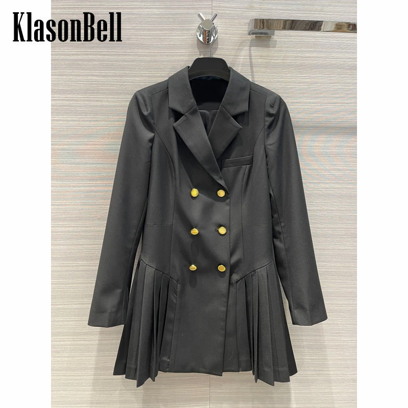 11.15 KlasonBell Temperament Solid Color Notched Collar Long Sleeve Collect Waist Pleated Dress Women
11.15 KlasonBell Temperament Solid Color Notched Collar Long Sleeve Collect Waist Pleated Dress Women