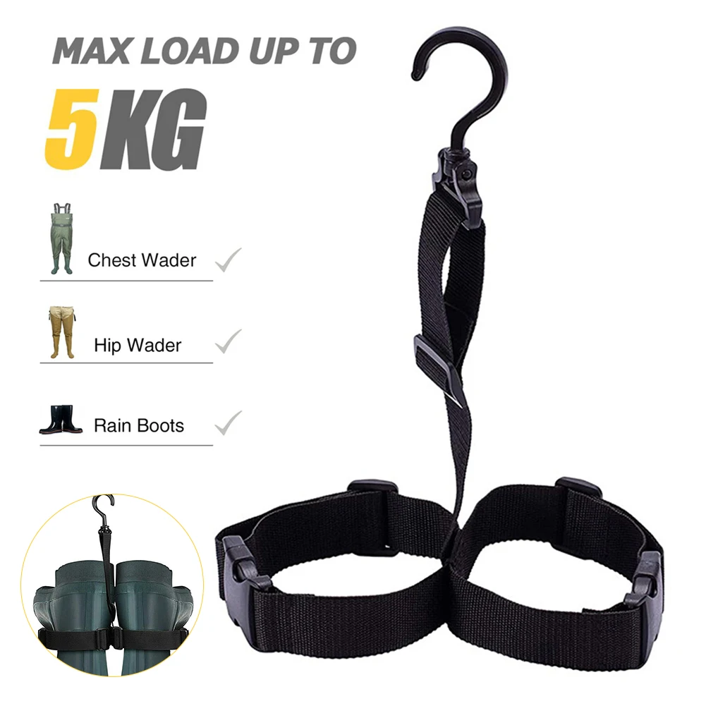 Fishing Wader Boot Hanger Adjustable Strap for Storage Drying with Swivel Hook Fishing Rain Boots Hanging Strap Belt
Fishing Wader Boot Hanger Adjustable Strap for Storage Drying with Swivel Hook Fishing Rain Boots Hanging Strap Belt