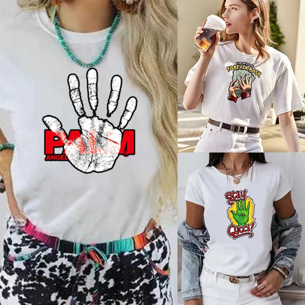Women T-Shirts Harajuku Hand Print Short Sleeve Clothes T Shirt Female Tops Hip Hop Tee Shirt Casual Loose Streetwear Pullover
Women T-Shirts Harajuku Hand Print Short Sleeve Clothes T Shirt Female Tops Hip Hop Tee Shirt Casual Loose Streetwear Pullover