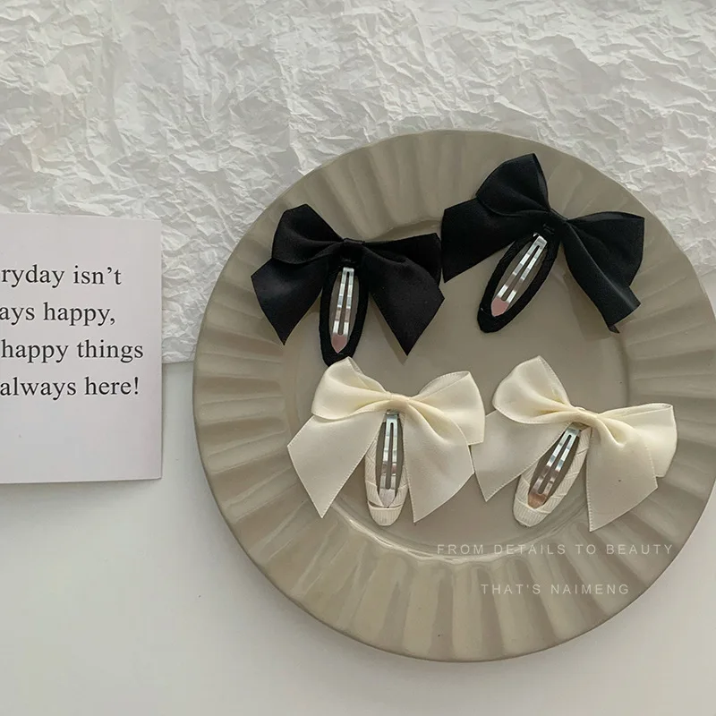Black White Bowknot Hairpin Japanese Korean Summer New Cute Bangs Clips Hairslide Headwear Hair Accessories for Women Children
Black White Bowknot Hairpin Japanese Korean Summer New Cute Bangs Clips Hairslide Headwear Hair Accessories for Women Children