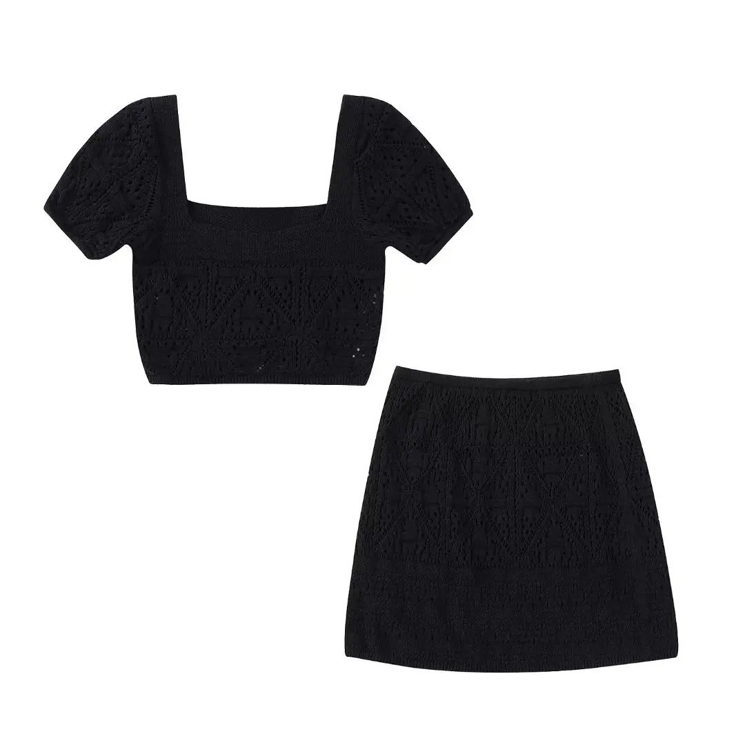 Women Crop Top and Mini Skirt 2023 New Fashion Crochet Knit Clothing Modern Lady Set Wears
Women Crop Top and Mini Skirt 2023 New Fashion Crochet Knit Clothing Modern Lady Set Wears