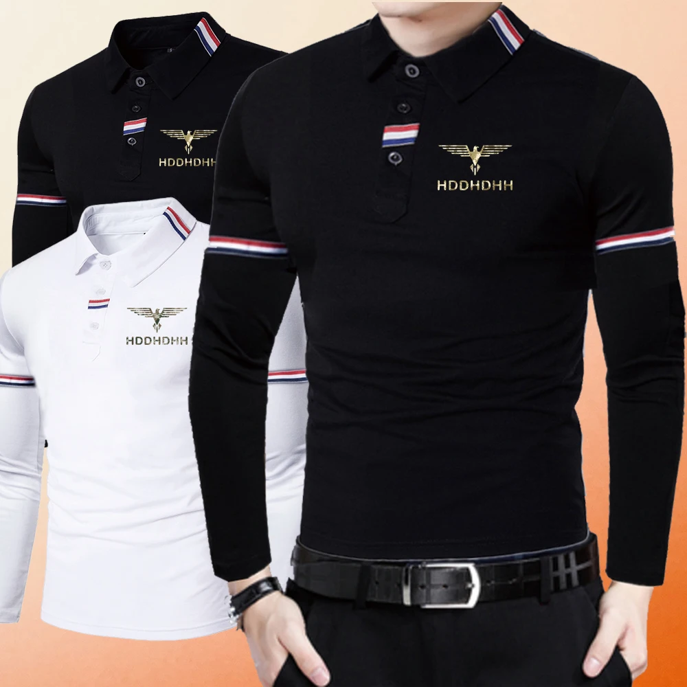 Spring Autumn Men's Polo Shirts Long Sleeve Business Casual Tops Lapel Pullover T-Shirts
Spring Autumn Men's Polo Shirts Long Sleeve Business Casual Tops Lapel Pullover T-Shirts