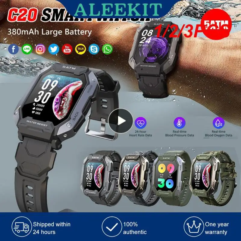 1/2/3PCS NEW Smart Watch Men 24 Sports 5ATM Waterproof Swim Fitness Tracker Heart Rate Blood Oxygen Monitor Military
1/2/3PCS NEW Smart Watch Men 24 Sports 5ATM Waterproof Swim Fitness Tracker Heart Rate Blood Oxygen Monitor Military