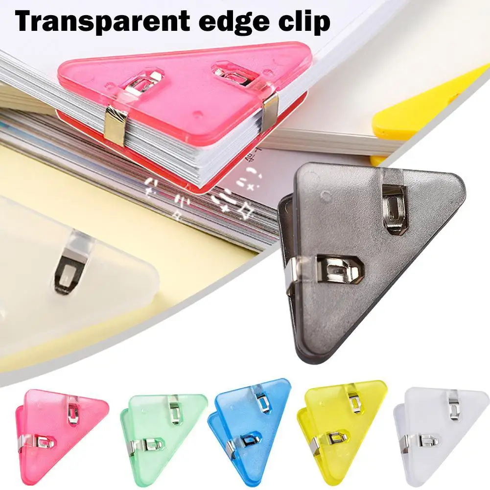 10pcs Transparent Triangular Plastic Clip Color Simple Book Clip Edge Horn Clamp Paper ClipOffice Stationery Supplies
10pcs Transparent Triangular Plastic Clip Color Simple Book Clip Edge Horn Clamp Paper ClipOffice Stationery Supplies
