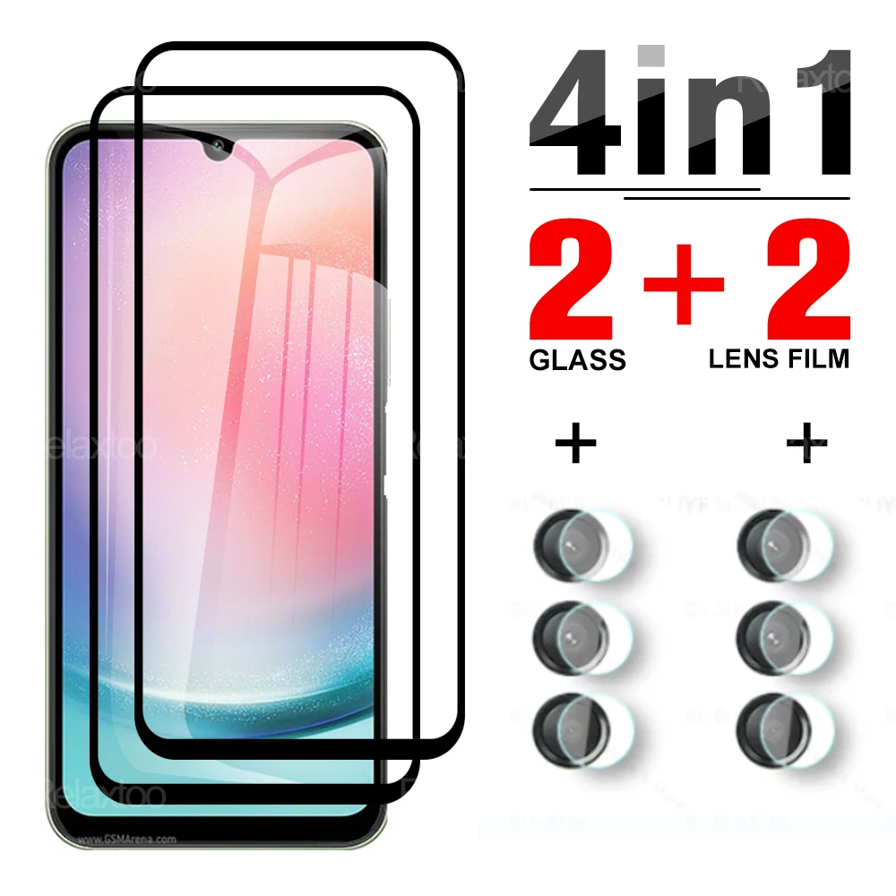 4IN1 Full Cover Tempered Screen Glass For Samsung Galaxy A24 4G A34 5G A14 A04 A54 SamsungA24 Camera Lens Case Shield Guard Film
4IN1 Full Cover Tempered Screen Glass For Samsung Galaxy A24 4G A34 5G A14 A04 A54 SamsungA24 Camera Lens Case Shield Guard Film