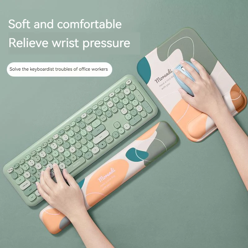 Morandi Mouse Pad With Keyboard Wrist Rest Set Nonslip Ergonomic Hand Support Mice Mat 3D Silicone Mousepad For Office Work
Morandi Mouse Pad With Keyboard Wrist Rest Set Nonslip Ergonomic Hand Support Mice Mat 3D Silicone Mousepad For Office Work