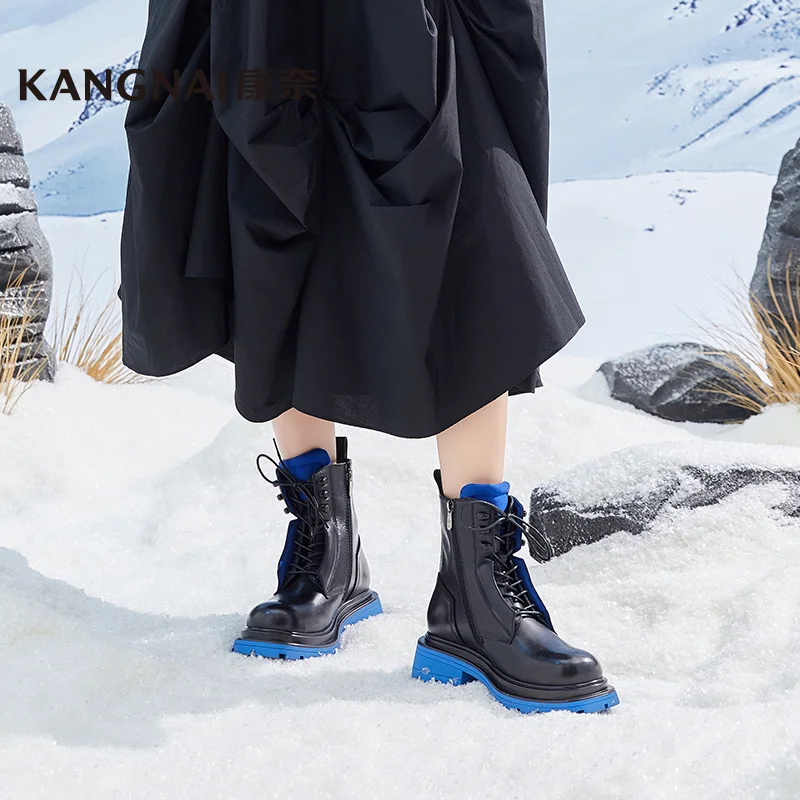 Women Boots Cow Leather Lace-Up Side Zip Round Toe Flat Platform Autumn Female Shoes Ankle Boots
Women Boots Cow Leather Lace-Up Side Zip Round Toe Flat Platform Autumn Female Shoes Ankle Boots