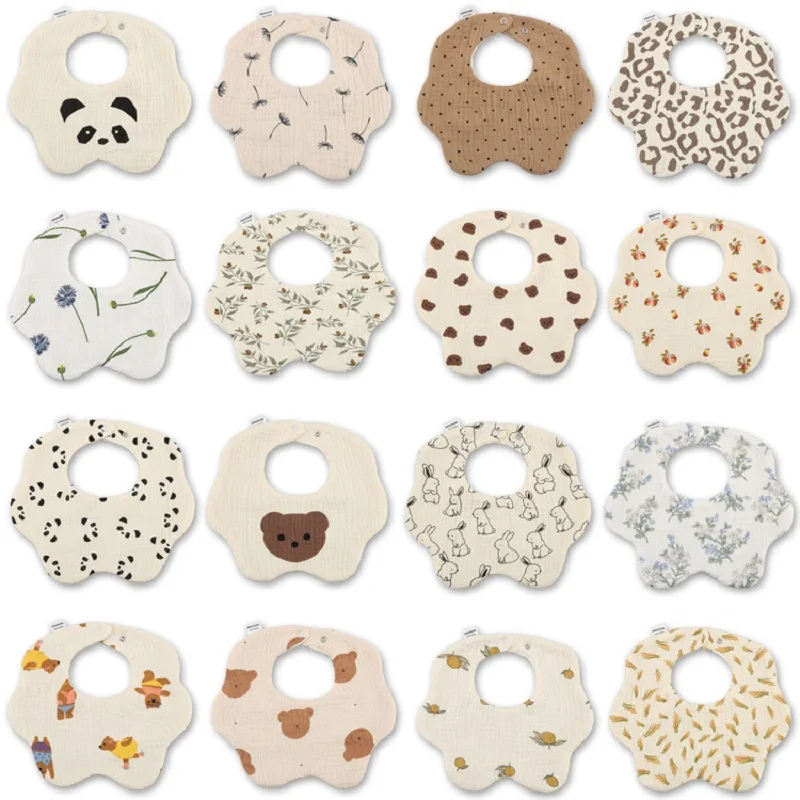 Cotton Gause Baby Bibs Solid Color 360 Flower Newborn Bib Infant Burp Cloths Bandana Scarf for Kid Girl Boy Feeding Saliva Towel
Cotton Gause Baby Bibs Solid Color 360 Flower Newborn Bib Infant Burp Cloths Bandana Scarf for Kid Girl Boy Feeding Saliva Towel