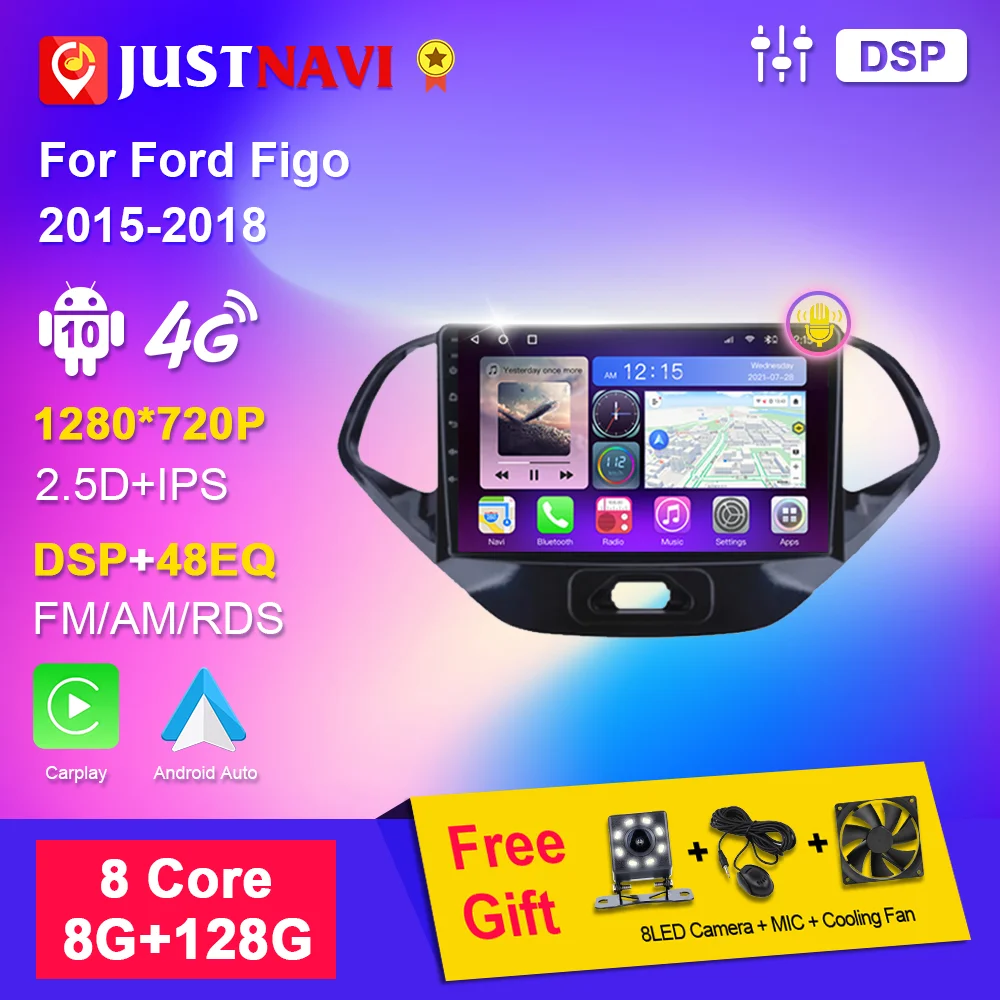 Автомагнитола JUSTNAVI для Ford Figo 2015-2018, мультимедийный плеер, стерео-навигация, GPS, DVD, Carplay, AI, аудио, IPS
Автомагнитола JUSTNAVI для Ford Figo 2015-2018, мультимедийный плеер, стерео-навигация, GPS, DVD, Carplay, AI, аудио, IPS