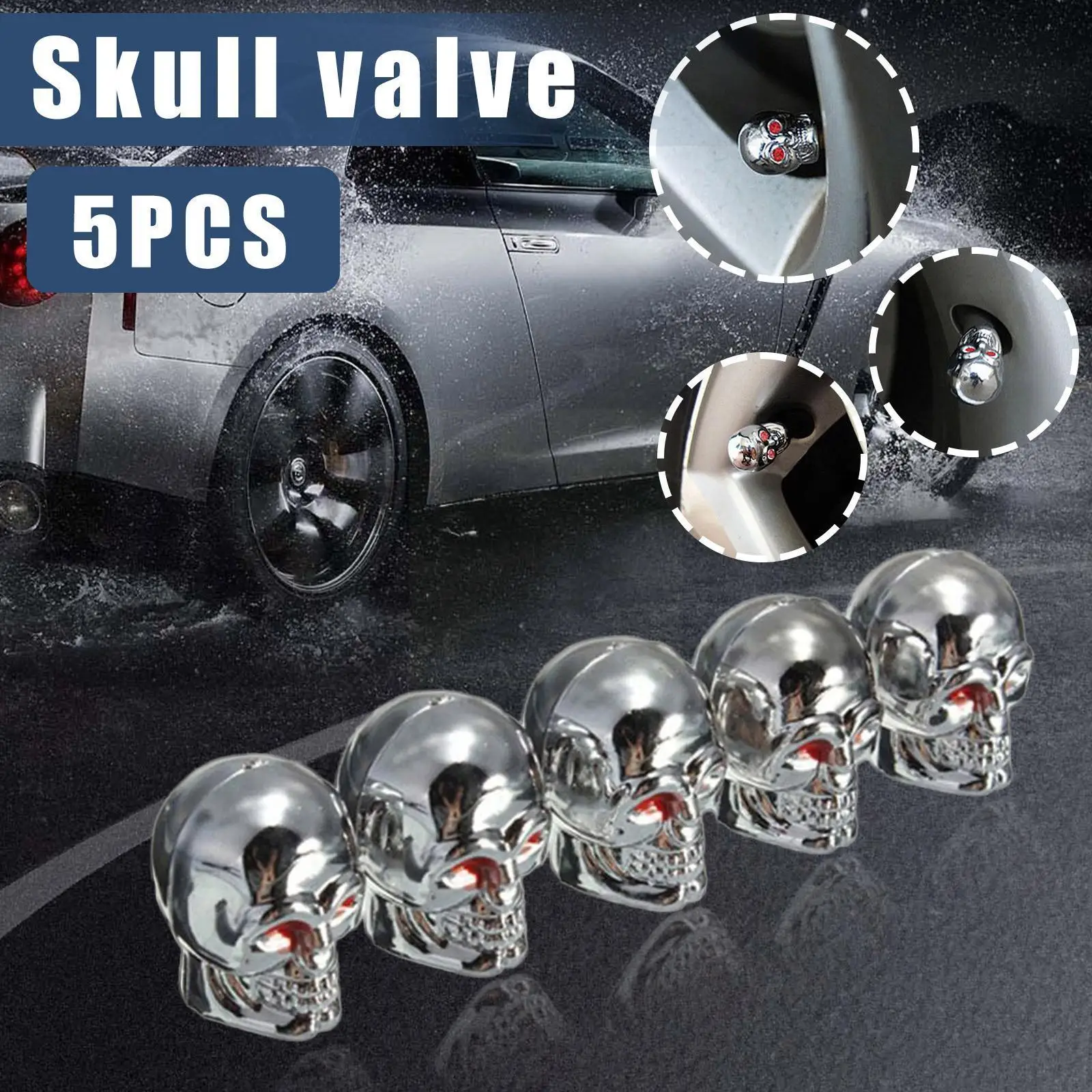 5Pc Silver Skull Tyre Tire Wheel Car Auto Bike Motorcycle Dust Stem Plastic Bicycle Tyre Cover Wheel Valve Cap Motocycle Va N2X1
5Pc Silver Skull Tyre Tire Wheel Car Auto Bike Motorcycle Dust Stem Plastic Bicycle Tyre Cover Wheel Valve Cap Motocycle Va N2X1