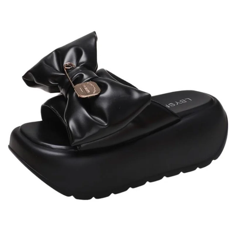 7CM Iadies Slippers High Heels Open-toed Sandals Chunky Sandals Women Butterfly-Knot Platform Shoes Ladies Beach Summer Sandalia
7CM Iadies Slippers High Heels Open-toed Sandals Chunky Sandals Women Butterfly-Knot Platform Shoes Ladies Beach Summer Sandalia
