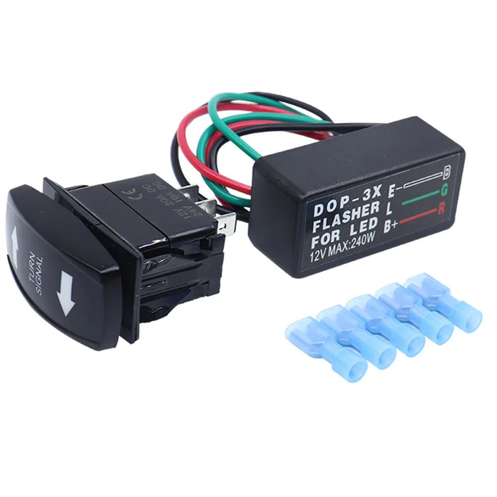 Motorcycle LED Flasher Relay 12V Indicator Light Relay With Switch Accessories For Turn Signals Lights Blinker
Motorcycle LED Flasher Relay 12V Indicator Light Relay With Switch Accessories For Turn Signals Lights Blinker