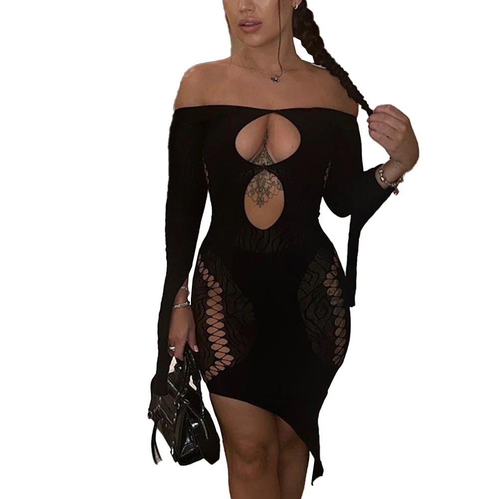 Women Sexy Nightdress Off Shoulder Long Sleeve Nightwear Hollow Out Bodycon Sleepwear Party Club Hot Girl Dress Erotic Underwear
Women Sexy Nightdress Off Shoulder Long Sleeve Nightwear Hollow Out Bodycon Sleepwear Party Club Hot Girl Dress Erotic Underwear