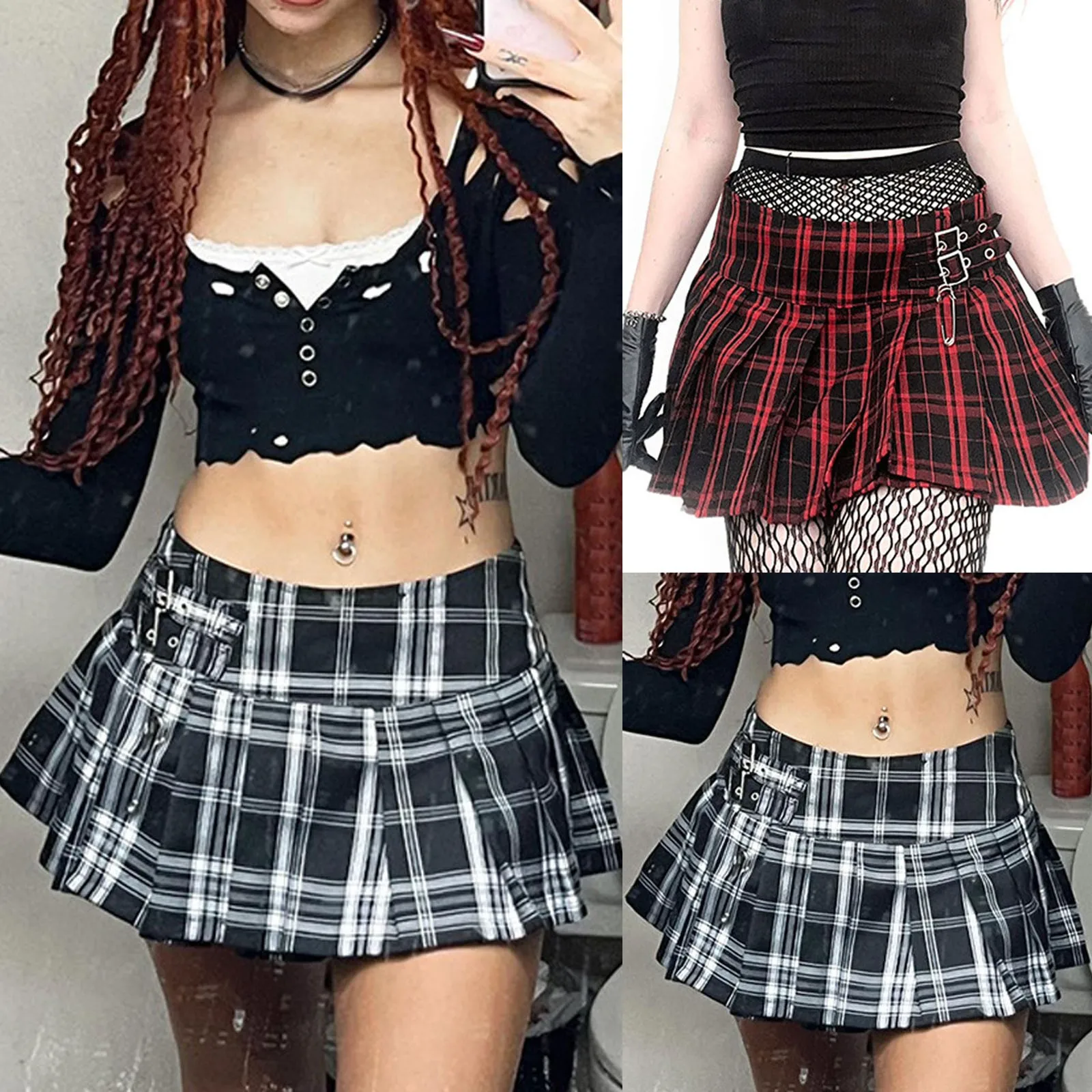 Women Fashion Plaid Print SKirt Pocket Elastic Waist Slim Button Short A Shaped Skinny Daily club Evening party dress Pleated
Women Fashion Plaid Print SKirt Pocket Elastic Waist Slim Button Short A Shaped Skinny Daily club Evening party dress Pleated