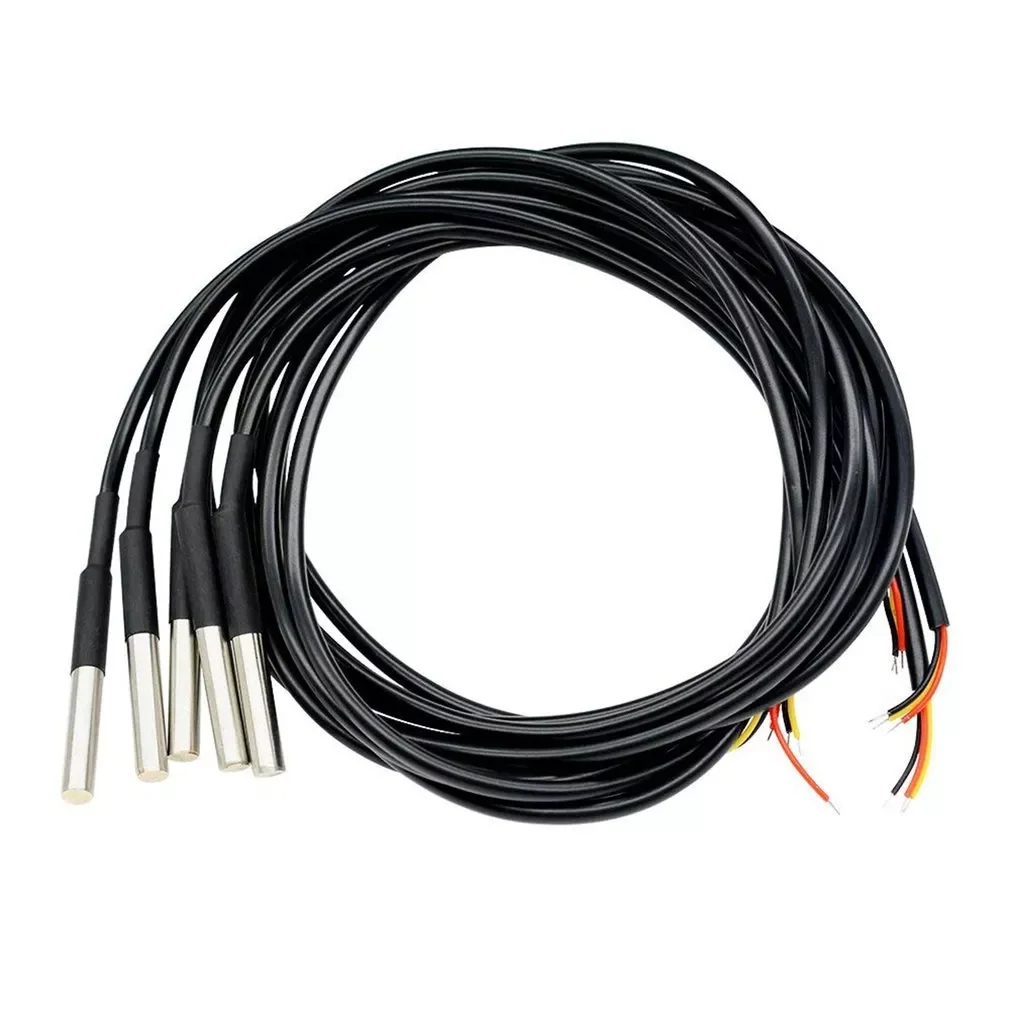 DS18B20 Waterproof Digital Temperature Sensor Thermistor Thermal Cable 5pcs Essential Accessories
DS18B20 Waterproof Digital Temperature Sensor Thermistor Thermal Cable 5pcs Essential Accessories
