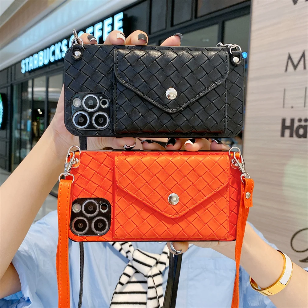 Crossbody Phone Case for iPhone 13 12 Mini 11 Pro XS Max XR X SE 2020 8 7 Card Holder Shoulder Lanyard Weave Grid Leather Cover
Crossbody Phone Case for iPhone 13 12 Mini 11 Pro XS Max XR X SE 2020 8 7 Card Holder Shoulder Lanyard Weave Grid Leather Cover
