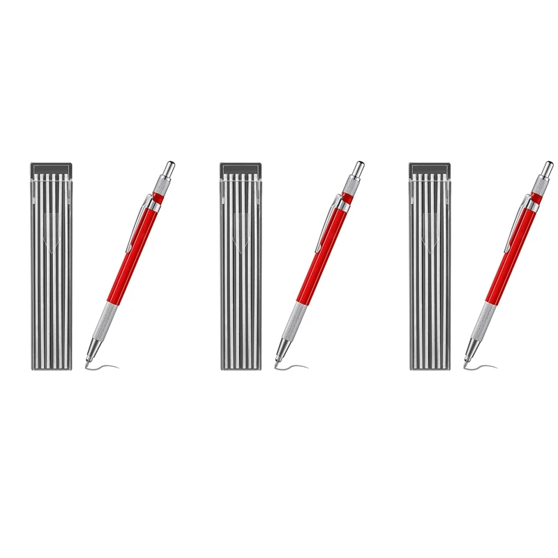 3X Welders Pencil With 36PCS Silver Streak Refills, Metal Marker Mechanical Welding Pencil Pipefitters, Fabrication, Red
3X Welders Pencil With 36PCS Silver Streak Refills, Metal Marker Mechanical Welding Pencil Pipefitters, Fabrication, Red