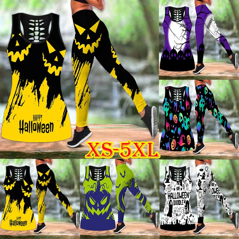 Halloween Pumpkin Head Scarecrow Printed Combo Tank Top + Leggings Set for Women Yoga Pants Print for Girl Sport Suit
Halloween Pumpkin Head Scarecrow Printed Combo Tank Top + Leggings Set for Women Yoga Pants Print for Girl Sport Suit