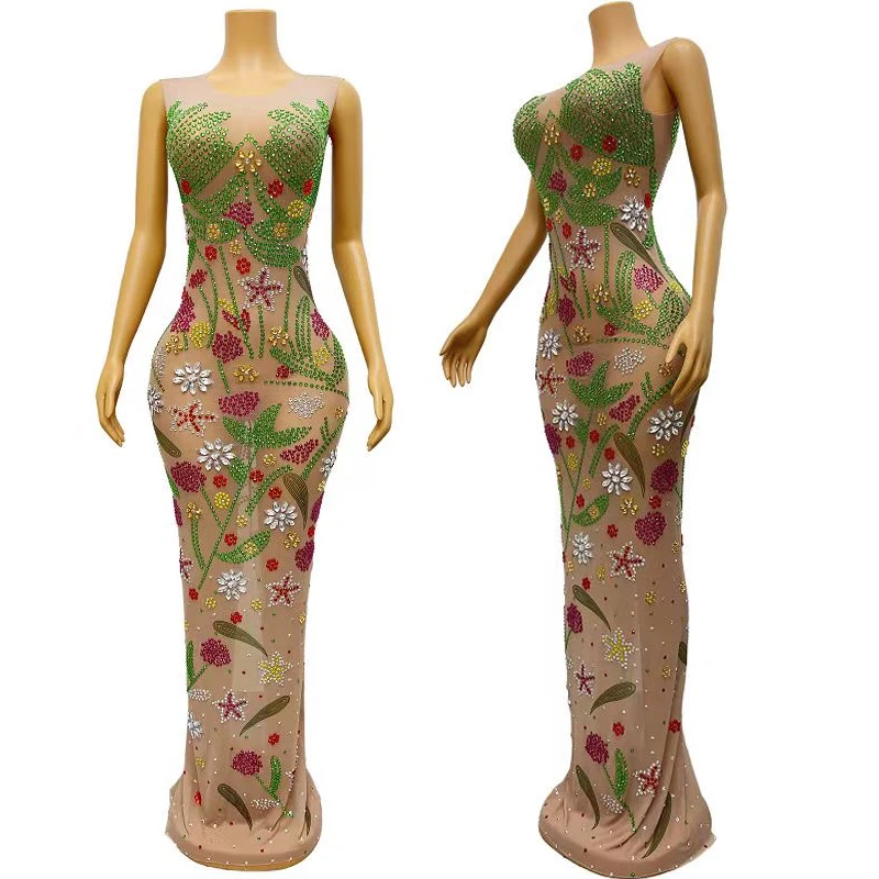 Nightclub Bar Dj Performance Costumes Sleeveless Printed Rhinestones Dress Drag Queen Costumes Birthday Party Evening Dress
Nightclub Bar Dj Performance Costumes Sleeveless Printed Rhinestones Dress Drag Queen Costumes Birthday Party Evening Dress