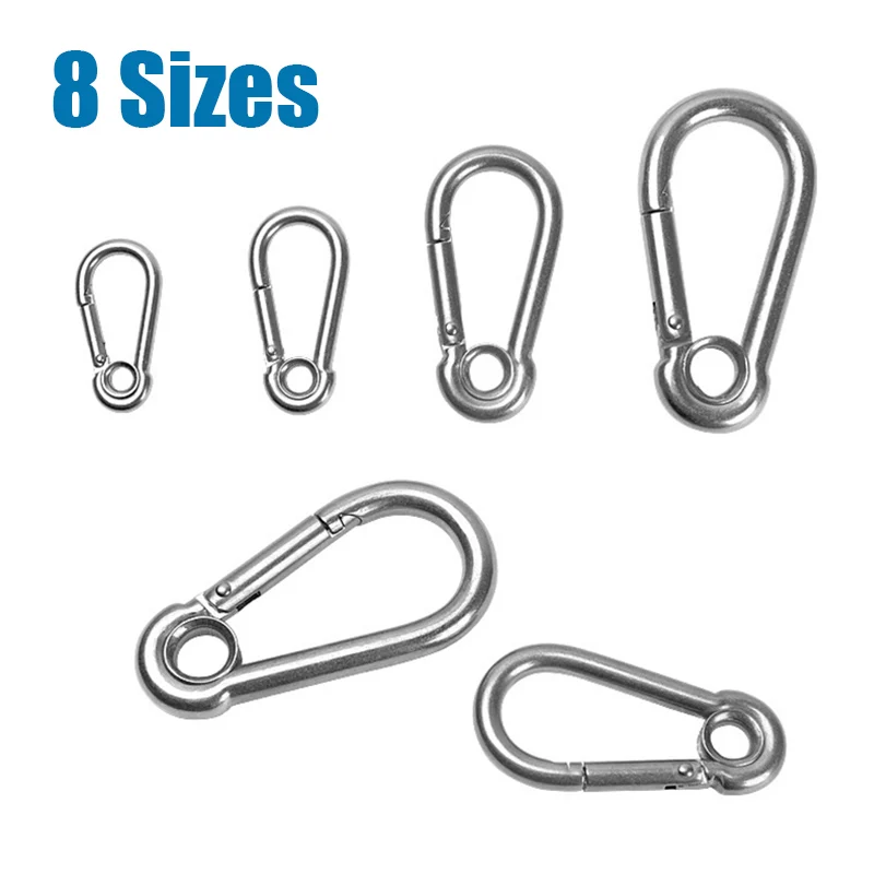 M4-M12 Multifunctional 304 Stainless Steel Spring Snap Carabiner Quick Link Lock Ring Hook Snap Shackle Chain Fastener Hook
M4-M12 Multifunctional 304 Stainless Steel Spring Snap Carabiner Quick Link Lock Ring Hook Snap Shackle Chain Fastener Hook