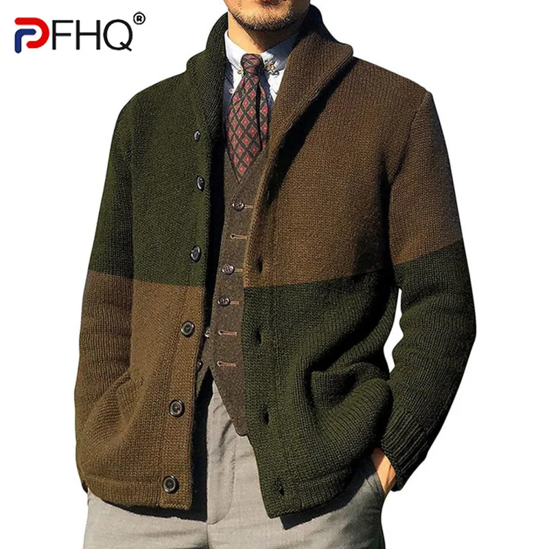 PFHQ 2023 Stylish Casual Men's Sweater Cardigan Autumn Color Contrast Patchwork Button Gentleman Long Sleeve Knitted Top 21Q4235
PFHQ 2023 Stylish Casual Men's Sweater Cardigan Autumn Color Contrast Patchwork Button Gentleman Long Sleeve Knitted Top 21Q4235