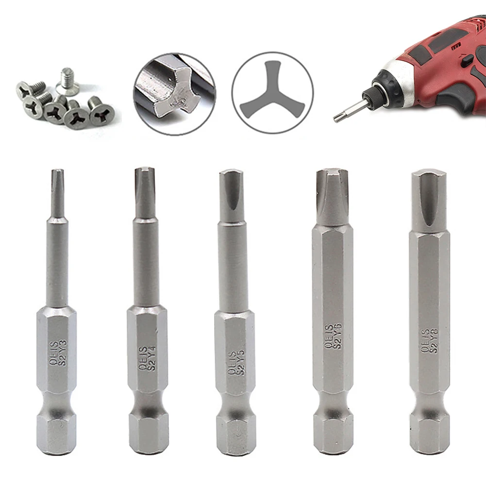 5Pcs 50mm Magnetic 1/4'' Hex Shank Tri-wing Y Tip Head Screwdriver Bits Set Multi-tool Bits For Screwdriver Hand Tools
5Pcs 50mm Magnetic 1/4'' Hex Shank Tri-wing Y Tip Head Screwdriver Bits Set Multi-tool Bits For Screwdriver Hand Tools